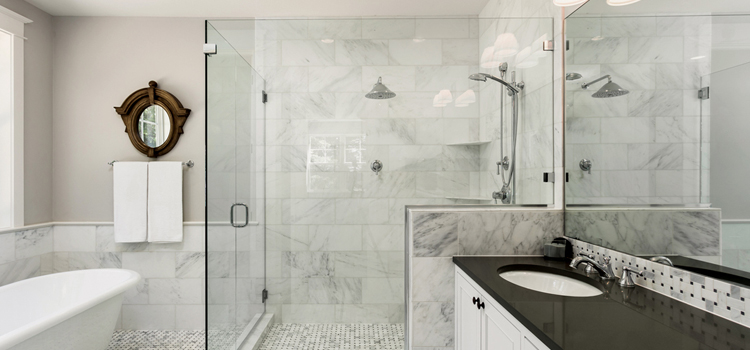 bathroom shower door installation in Dixon