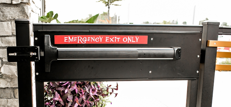 emergency push bar installation in Dixon